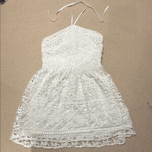 Tobi White Lace Mini Dress
